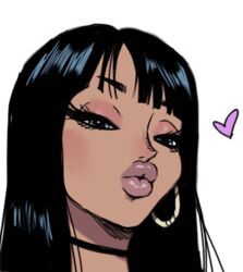 big_lips bimbo bimbo_lips black_hair blue_eyes choker close-up dark_hair dick_sucking_lips dsl earrings face_focus female female_only heart jay-marvel lips looking_at_viewer naughty_face nico_robin one_piece pov pov_eye_contact pre-timeskip purple_lips seductive seductive_look seductive_smile smooch tagme tanned_skin thick_lips rating:Questionable score:324 user:big_d_french