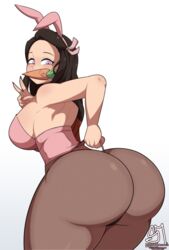 1girls absurd_res alternate_ass_size alternate_breast_size ass big_ass big_butt bubble_butt bunny_ears bunnysuit demon_slayer fat_ass highres huge_ass huge_butt kamado_nezuko kimetsu_no_yaiba leggings png semidraws solo thick_ass thick_thighs thighs thong thong_leotard rating:Questionable score:757 user:Pawa-dawa