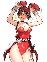 1girls 2d 2d_(artwork) alternate_costume blush blushypixy blushyspicy breasts bunny_ears bunny_girl bunnysuit cleavage drawn female female_only hartman_hips hips hourglass_figure kiriko_(overwatch) leotard looking_at_viewer overwatch overwatch_2 red_bunnysuit red_clothing red_leotard solo thick_thighs thunder_thighs thunderthighs watermark wide_hips rating:Questionable score:604 user:justausername