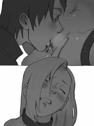 1boy 1boy1girl 1girls biting_lip black_hair blush canon_couple close-up closed_eyes collar comic couple cunnilingus dialogue dog_collar ear_piercing earrings english_text female finger_fuck fingering hi_res high_resolution highres husband_and_wife ino_yamanaka jewelry licking licking_pussy looking_pleasured male male/female married_couple moan moaning moaning_in_pleasure monday_mint monochrome naruto naruto:_the_last naruto_(series) naruto_shippuden no_panties open_mouth oral orgasm orgasm_face pleasure_face pussy sai sex shounen_jump speech_bubble story straight sweat sweatdrop sweating text tongue tongue_out vagina vaginal_juices vaginal_penetration rating:Explicit score:103 user:DarksideRose