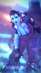  fraxxlr from_behind monster overwatch widowmaker  rating:explicit score: user:bot