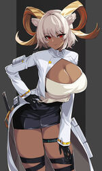 1girls 2023 :) animal_ear_fluff animal_ears arknights big_breasts big_thighs breasts busty carnelian_(arknights) cleavage clothed clothed_female clothes coat curvaceous curvy cute dark-skinned_female dark_skin dem_legs drogod_(artist) enormous_breasts female female_only fluffy_ears giant_breasts gigantic_breasts gloves goat_ears goat_girl goat_horns hand_on_breast hand_on_hip hand_on_thigh hips horned_female horned_humanoid horns huge_breasts huge_thighs hyper_breasts infection_monitor_(arknights) large_breasts large_thighs legband legs long_sleeves looking_at_viewer massive_breasts massive_thighs miniskirt naughty_face naughty_smile posing red_eyes seductive seductive_eyes seductive_gaze seductive_look seductive_pose seductive_smile short_hair skirt smile smug solo solo_female tagme tank_top thick_legs thick_thighs thigh_strap thighs voluptuous waist wasp_waist white_hair wide_hips wide_thighs rating:Questionable score:145 user:hifper