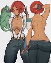 abs ass_cleavage back_view backboob big_ass big_breasts big_butt butt_crack giovanna_(guilty_gear) guilty_gear guilty_gear_strive looking_at_viewer looking_pleasured muscles muscular_back muscular_female open_shirt partially_clothed red_hair shirt suggestive thick thick_thighs yoracrab rating:Explicit score:181 user:deleted106168