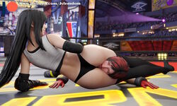 2girls 3d 3d_(artwork) absurd_res asphyxiation ass ass_focus beaten between_legs between_thighs black_hair black_panties black_socks blender butt_focus butt_sniffing catfight choke_hold choking crossover crush crushing dead_or_alive dead_or_alive_5 defeated dominant dominant_female domination dominatrix face_in_ass feet_in_stockings female female_domination female_only femdom fight fighting_ring final_fantasy final_fantasy_vii final_fantasy_vii_remake headscissor headscissors helpless hi_res humiliated humiliating humiliation jvfemdom leg_lock leglock legs lezdom long_hair mila_(doa) no_shoes panties passing_out public public_humiliation red_face red_hair ryona sadism sadistic sadistic_girl scissorhold short_hair smothering socks soles_of_feet_in_socks squirming stockings submission submission_hold submissive thick_ass thick_thighs thigh_socks thighhighs thighs tifa_lockhart wrestling yuri rating:Questionable score:66 user:Jvfemdom