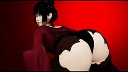 animated ass_expansion ass_shake avatar_the_last_airbender black_hair female fingerless_gloves large_ass mai_(avatar) nickelodeon prevence ripped_clothing thick_thighs twerking wide_hips yellow_eyes rating:Questionable score:46 user:Crowssion