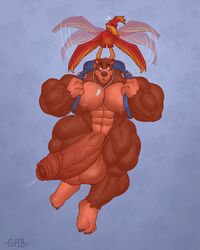 1boy 1girl abs anthro anthromorph backpack banjo-kazooie banjo_(banjo-kazooie) bara bear biceps big_pecs bird boner brown_fur brown_hair erection female furry gab_art heavy_penis hyper hyper_balls hyper_genitalia hyper_penis hyper_testicles kazooie looking_up male male_focus male_only movement_lines muscle muscles muscular muscular_arms muscular_ass muscular_back muscular_legs muscular_male muscular_thighs necklace necklace_only nipples pecs swinging_penis thick_thighs veins veiny_penis video_game_character video_games rating:Explicit score:13 user:shadac