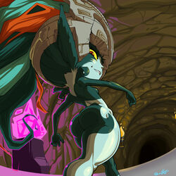 1girls ass ass_focus big_ass breasts dat_ass female female_only grillo hair headwear helmet huge_ass imp_midna looking_down midna nintendo orange_hair pointy_ears red_eyes shortstack small_breasts solo solo_female the_legend_of_zelda thick_thighs thighs twilight_princess walking yellow_sclera rating:Explicit score:48 user:daft_human