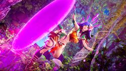 3d absurd_res ass curvy_figure female league_of_legends monster_girl neeko nillin_(artist) small_breasts thick_thighs rating:Explicit score:20 user:Fouetty