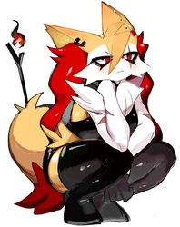 anthro anthrofied big_breasts braixen breasts clothing female fur furry furry_only nintendo pokémon_(species) pokemon solo tail usa37107692 rating:Questionable score:128 user:Kidenyfailur