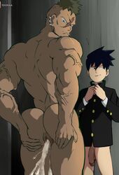 after_sex bara biceps big_ass cum_in_ass cum_inside cumshot gay lilprincyvi male_only megumu_koyama mob_psycho_100 muscular_male no_pants ritsu_kageyama scar size_difference smile yaoi rating:Explicit score:158 user:Shawnsimp