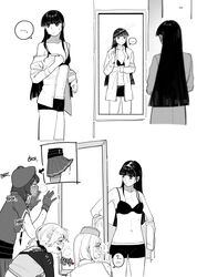 /// 1girls 2d 3futas bangs beret black_and_white black_hair blush boyshorts bra breasts brown_hair button_down_shirt clothed clothing collared_shirt comic comic_page commander_(girls'_frontline) dialogue dickgirl dress_shirt english_text erection erection_under_clothes erection_under_skirt female female_commander_(girls'_frontline) fully_clothed futa_on_female futanari garrison_cap girls'_frontline gloves greyscale heart hiding highres human huqu korean_text leaking_precum long_hair m2hb_(girls'_frontline) midriff monochrome mostly_nude necktie one_way_mirror panting penis_under_skirt precum saiga-12_(girls'_frontline) sharp_teeth skirt skirt_lift sl8_(girls'_frontline) spats spying stalking steam stockings sweat tan_body text tie unaware underwear undressing voyeur rating:Questionable score:84 user:GrumGrum123