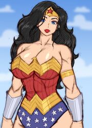 1girls abs big_breasts black_hair blue_eyes cleavage dc dc_comics diana_prince dick_sucking_lips female large_breasts lipstick long_hair simmsy superheroine thick_legs wide_hips wonder_woman wonder_woman_(prime_earth) wonder_woman_(series) rating:Safe score:93 user:Updeetz