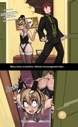 1boy 1girl1boy 1girls 2023 ass_grab before_and_after behind_door bent_over blonde_hair boxman bunny_ears bunny_girl bunny_socks bunny_thighhighs bunnysuit cheating cuckold cum cum_on_ass detached_collar english_text fake_animal_ears father_and_daughter flat_chest flat_chested height_difference incest leotard maka_albarn male_pov necktie netorare penis penise pov pubic_hair purple_socks saliva sex sex_from_behind sex_slave size_difference socks soul_eater spirit_albarn square_enix stockings surprised thigh_socks thighhighs wide_eyed rating:Explicit score:1335 user:Snakyman