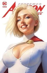 1girls action_comics big_breasts blonde_hair blue_eyes boob_window breasts comic_cover dc female female_only fully_clothed karen_starr kryptonian light-skinned_female power_girl smile solo superheroine superman_(series) rating:Safe score:34 user:Hrtouy