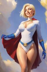 1girls action_comics big_breasts blonde_hair blue_eyes boob_window breasts cape comic_cover curvy curvy_female curvy_figure dc female female_only flying fully_clothed karen_starr kryptonian light-skinned_female power_girl short_hair smile solo superheroine superman_(series) thighs rating:Safe score:83 user:Hrtouy