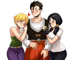 1boy 2girls ass big_ass big_breasts black_hair blonde_hair blue_eyes blush breasts clothed clothing dragon_ball dragon_ball_z earrings erasa jmg pigtails school_uniform schoolgirl son_gohan tagme thick_thighs videl rating:Questionable score:91 user:Bruh_just_work_already