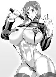 1girls abs big_ass big_breasts big_butt black_and_white blush deep_skin female female_focus female_only hammer holding_hammer holding_object huge_breasts jacket jacket_lift jet_puri jujutsu_kaisen kugisaki_nobara large_ass large_breasts large_butt massive_breasts muscular muscular_female nails nipple_bulge nipples short_hair shrug_(clothing) skindentation sling_bikini small_waist smiling solo solo_female solo_focus thick_thighs thigh_highs thighhighs top_heavy white_background wide_hips rating:Questionable score:247 user:Jamal_Laquari