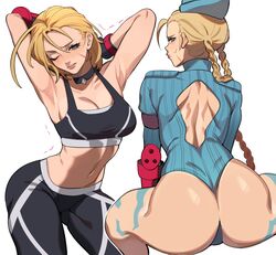 1girls arched_back armpits arms_up ass back back_view belly belly_bulge big_ass big_breasts big_butt blonde_hair blue_eyes bodysuit braided_hair braided_pigtails braided_twintails braids breasts cammy_white female female_only fit fit_female front_view gloves hat huge_ass huge_butt large_ass large_breasts large_butt one_eye_closed one_eye_obstructed porqueloin revealing_clothes scar scar_on_face scarred_face scars_on_face sports_bra sportswear street_fighter street_fighter_6 stretching sweat thick thick_ass thick_thighs tight_clothes tight_clothing tight_pants toned toned_female tummy white_background yoga_pants rating:Questionable score:335 user:Fumeknight1