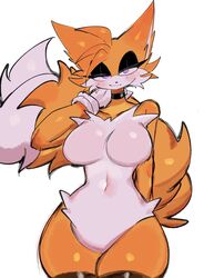 1girls 2020s 2023 animal_ears anthro arm_behind_back bare_shoulders belly big_breasts black_thighhighs blush breasts canid canine choker collarbone curvaceous curvy digital_media_(artwork) eyelashes female female_focus female_only fluffy_tail fox fox_ears fox_girl fox_tail fur furry genderswap_(mtf) gloves half-closed_eyes hand_on_neck hi_res highres large_breasts long_ears long_tail looking_at_viewer mammal mashed miles_prower mobian mobian_(species) mobian_fox navel no_nipples pointy_ears purple_eyes rule_63 secret_histories sega simple_background smile smiling smiling_at_viewer solo solo_female sonic's_best_friend sonic_(series) sonic_the_hedgehog_(series) standing tail tails tailsko thick_thighs thighhighs thighs two_tails usa37107692 voluptuous white_background white_fur white_gloves wide_hips yellow_fur rating:Questionable score:316 user:Slimey_