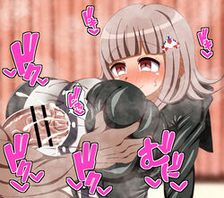 1boy 1girls blush breast_grab breasts cum cum_on_breasts danganronpa gray_hair huge_breasts large_breasts nanami_chiaki paizuri pencil3693 penis short_hair straight_hair titjob unseen_male_face rating:Explicit score:114 user:Pickle666