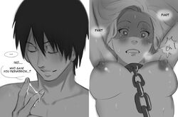 1boy1girl absurdres black_hair blonde_hair blush bondage boruto:_naruto_next_generations bound breasts chains collar collarbone couple cum cum_in_pussy ejaculation embarrassed female_ejaculation highres husband_and_wife indoors ino_yamanaka leash mating_press medium_breasts monday_mint naruto naruto:_the_last naruto_(series) nipples nude penis pubic_hair sai sex slave squatting straight toned toned_male vaginal_penetration veins veiny_penis wide_hips rating:Explicit score:171 user:Dekorin