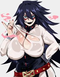 1girls big_breasts blue_eyes breasts female female_only grin hero_outfit_(mha) kurenaiz1 light-skinned_female light_skin midnight_(my_hero_academia) my_hero_academia nemuri_kayama ripping_bodysuit ripping_clothing smile solo rating:Explicit score:350 user:XJM-323