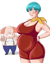 1animal 1girls big_ass big_breasts bulma_briefs child_bearing_hips dragon_ball interspecies_pregnancy lipstick milf nipples_visible_through_clothing oolong panarandom pig pregnant red_dress size_difference thick_thighs rating:Explicit score:103 user:AsadAce101