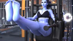 1girls 3d barefoot belly belly_button black_clothing blue_body blue_hair clothed_female clothing excercising feet feet_fetish feet_up foot_fetish gym gym_clothing overwatch overwatch_2 slayed.coom soles solo_female solo_focus tattoo widowmaker yellow_eyes rating:Explicit score:125 user:Someguy82