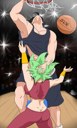 1boy 1girls ass ballin basketball basketball_court basketball_hoop blowjob breasts chuchozepa cum_in_mouth cum_in_throat deepthroat dragon_ball dragon_ball_super funny goes_hard green_hair hand_on_head implied_deepthroat implied_oral kefla legendary_super_saiyan meme oral potara_earrings rahhh saiyan son_gohan suggestive super_saiyan sweat tagme tongue_out rating:Explicit score:142 user:Bruh_just_work_already