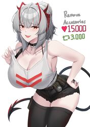 arknights horns huge_breasts kanta_(kanta_077) red_eyes seductive seductive_pose tagme tail tight_clothing tight_pants topwear w_(arknights) white_hair rating:Questionable score:62 user:GenshCumslut