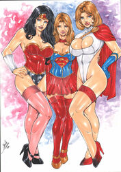 3girls amazon big_breasts black_hair blonde_hair boots breasts cape curvy curvy_female curvy_figure dc_comics ed_benes_studio female female_only fully_clothed gloves kryptonian lanio_sena light-skinned_female looking_at_viewer power_girl short_hair solo_female straight_hair supergirl superheroine superman_(series) voluptuous voluptuous_female walking watermark wide_hips wonder_woman wonder_woman_(series) rating:Safe score:54 user:Plumbye