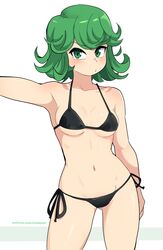 1girls bikini dashi_art female female_only green_eyes green_hair one-punch_man short_green_hair solo tatsumaki white_background rating:Questionable score:107 user:auiobsrdrrg