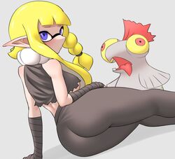 ass big_ass blue_eyes cephalopod_humanoid female inkling inkling_girl little_buddy_(splatoon_3) new_agent_3_(splatoon) nobunagapero peronattu salmonid smallfry_(splatoon) solo_female splatoon splatoon_3 tentacle_hair yellow_hair rating:Explicit score:88 user:splatgamer