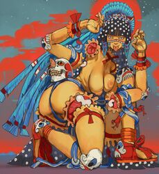 1girls 2023 amputated amputee anus anus_peek ass aztec aztec_mythology beheaded big_ass big_breasts black_hair blood blue_eyes bone boobs_and_butt_pose breasts coyolxauhqui decapitated_head female female_only goddess loincloth mesoamerican_mythology mossa mythology pussy_peek quadruple_amputee sagging_breasts skull thick_thighs tongue tongue_out topless wide_hips yellow_skin rating:Explicit score:130 user:Tronitrus