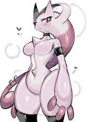 1girls anthro anthro_only anthrofied bare_shoulders blush breasts choker featureless_breasts featureless_crotch female female_only hips humanoid jewelry legendary_pokemon mammal mega_evolution mega_mewtwo mega_mewtwo_y mewtwo necklace nintendo no_nipples no_pussy piercing pokemon pokemon_(species) red_eyes simple_background solo solo_female thick thick_thighs thighs usa37107692 white_background white_body wide_hips rating:Safe score:156 user:X4X6