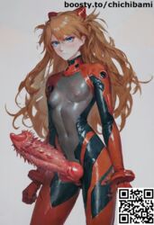  ai_generated annoyed asuka_langley_sohryu barbed_penis blue_eyes blush canine_penis chichibami erection futanari huge_cock knot neon_genesis_evangelion self_upload spiked_penis  rating:explicit score: user:chichibami