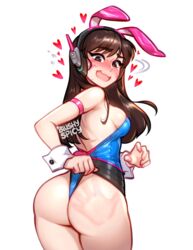 1girls among_us among_us_reference ass ass_focus bare_shoulders big_ass big_butt blush blushypixy blushyspicy breasts brown_eyes brown_hair bunny_ears bunnysuit cleavage clothed clothing d.va embarrassed female female_only flustered hand_mark headphones heart hidden_amogus long_hair looking_at_viewer looking_back open_mouth open_smile overwatch simple_background slap_mark smile solo solo_female standing white_background rating:Questionable score:598 user:Lunacy