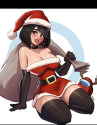 choker evie_(fortnite) fortnite fortnite:_battle_royale magaska19 santa_costume santa_hat thighs rating:Explicit score:193 user:jOnHe