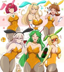 6+girls 7girls alcohol alternate_costume animal_ears arms_(game) blonde blonde_female blonde_hair blonde_hair_female brown_hair brown_hair_female bunny_costume bunny_ear bunny_ears bunny_girl bunny_tail bunnygirl bunnysuit closed_eyes company_connection corrin_(fire_emblem) corrin_(fire_emblem)_(female) crossover eyes_closed eyess_closed fake_animal_ears fake_tail female_focus female_only fire_emblem fire_emblem_fates gray_hair green_eyes green_hair green_hair_female grey_hair grey_hair_female group happy karbuitt kid_icarus leotard long_blonde_hair long_gray_hair long_green_hair long_hair mario_(series) min_min_(arms) mythra nintendo palutena pantyhose princess_daisy pyra red_eyes red_hair red_hair_female short_blonde_hair short_hair short_hair_female silver_hair silver_hair_female simple_background smile smiling source_request standing strapless strapless_leotard super_smash_bros. super_smash_bros._ultimate tail viridi white_background wine wine_bottle wine_glass xenoblade_(series) xenoblade_chronicles xenoblade_chronicles_(series) xenoblade_chronicles_2 yellow_eyes rating:Questionable score:176 user:Mangosatsu