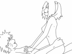 1boy 1girls animated cowgirl_position desto female human male monochrome naruto sakura_haruno sex straddle straight uncensored uzumaki_naruto vaginal_penetration rating:Explicit score:37 user:bot