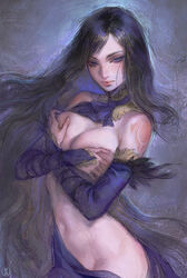 1girls 2023 black_hair breasts bridal_gauntlets castlevania castlevania:_order_of_ecclesia covering_breasts digital_media_(artwork) dress female hi_res konami natthelich painting_(artwork) shanoa solo solo_female solo_focus tattoo undressing very_long_hair video_games rating:Questionable score:182 user:TheHats