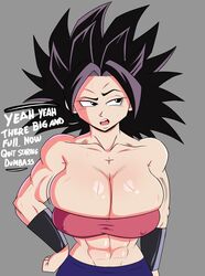 1girls abs black_hair breasts caulifla dialogue dragon_ball dragon_ball_super female_saiyan huge_breasts lewdyartz nipple_bulge pubic_hair saiyan stomach sweat tongue veiny_breasts rating:Questionable score:128 user:TheGoat_xxxx