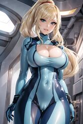 1girls ai_generated blonde_hair bodysuit female female_only hi_res highres huge_breasts latex_suit metroid samus_aran seductive_look skin_tight solo stable_diffusion voluptuous voluptuous_female zero_suit zero_suit_samus rating:Questionable score:183 user:Dragon98