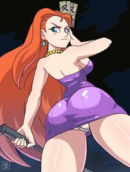  curvaceous deathzera female from_below ghost_sweeper_mikami low_angle panty_shot reiko_mikami  rating:questionable score: user:deathzera