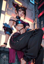 1girls ai_generated capcom curvaceous curvy_body curvy_female curvy_figure female female_only hi_res huge_breasts juri_han looking_at_viewer looking_down_at_viewer seductive_look solo stable_diffusion street_fighter rating:Questionable score:168 user:Dragon98