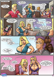 2023 2boys 3girls 4_panel_comic big_ass big_breasts big_butt bill_patterson bimbo blonde_female blonde_hair cleavage comic comic_page cross_necklace dark-skinned_female dialogue dress english_text hi_res high_resolution highres huge_breasts kennycomix large_ass large_breasts large_butt light-skinned_female light-skinned_male light_skin lindsay_patterson long_hair meet_the_neighbors meet_the_neighbors_(comic) molly_patterson page_2 page_number pam_patterson rabies-t-lagomorph round_ass round_butt shondra_simmons short_hair text thought_bubble tommy_patterson twitter rating:Questionable score:57 user:thesecretbox