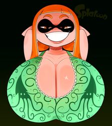 1girls breasts_covered gigantic_breasts green_bra hands_behind_head horny horny_female huge_breasts hyper hyper_breasts inkling inkling_girl nintendo orange_hair ota_(artist) presenting_breasts seductive seductive_look seductive_smile splatoon rating:Explicit score:296 user:lightswitch4th