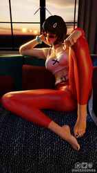 camel_toe cameltoe evie_(fortnite) fortnite fortnite:_battle_royale horny legs_apart looking_at_viewer looking_over_eyewear looking_over_glasses looking_over_sunglasses oily_skin pussy pussy_peek sunglasses sunset teasing tinted_eyewear weedson86 rating:Explicit score:93 user:Weedson86