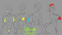 4girls alternate_version_available android_18 ass bikini bulma_briefs chichi dragon_ball earrings female female_only hairband milf navel_piercing repv sketch sling_bikini swimsuit tagme thong thong_bikini videl rating:Explicit score:98 user:deleted101125