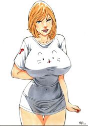 1girls blonde_hair dc dc_comics ed_benes_studio female female_only large_breasts looking_at_viewer power_girl solo superman_(series) t-shirt tagme vagner_fernandes white_background rating:Questionable score:36 user:slut_rper824